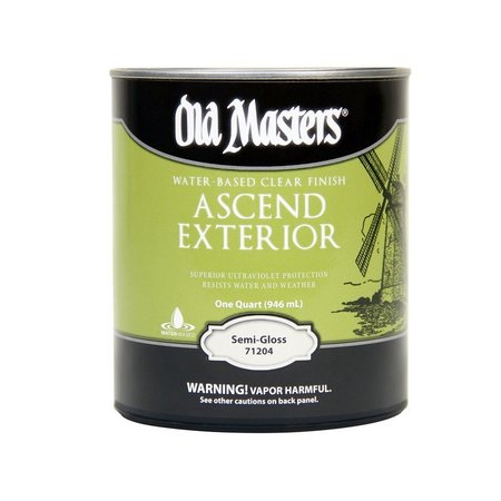 OLD MASTERS Ascend Exterior Semi-Gloss Clear Water-Based Finish 1 qt 71204